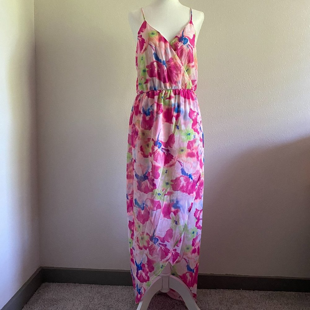 Nordstrom Lush Chiffon Tulip Hem Maxidress